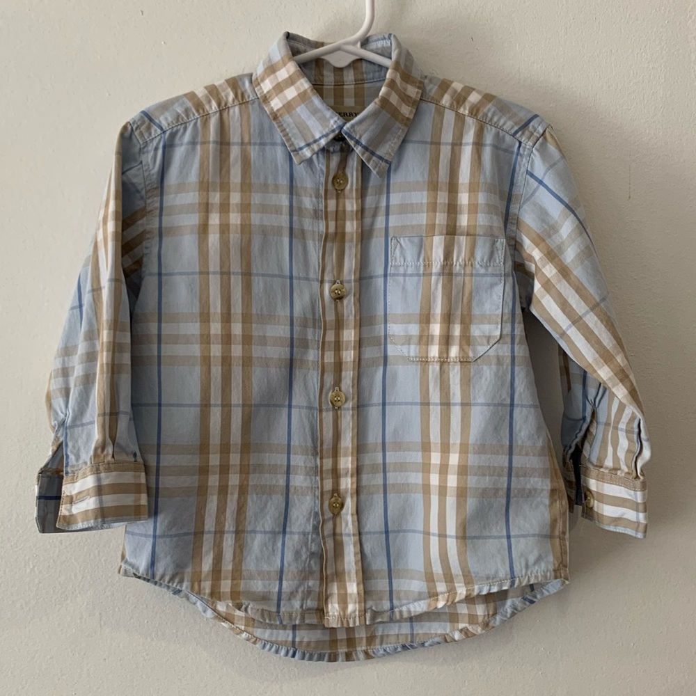 Burberry Baby Blue Button Down Shirt